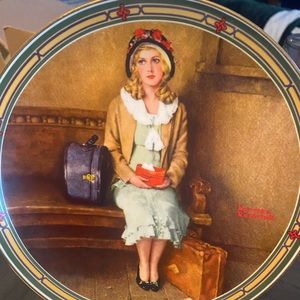 Edwin Knowles collector plate. Norman Rockwell A Young Girls Dream.